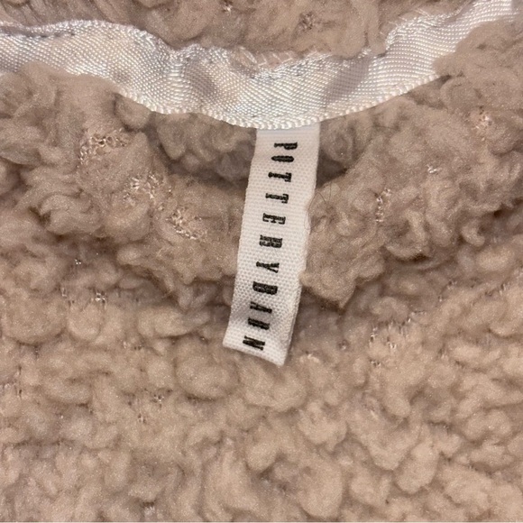 Pottery Barn Teddy Bear Robe Tan Size L Cozy Fleece Robe - Picture 4 of 13